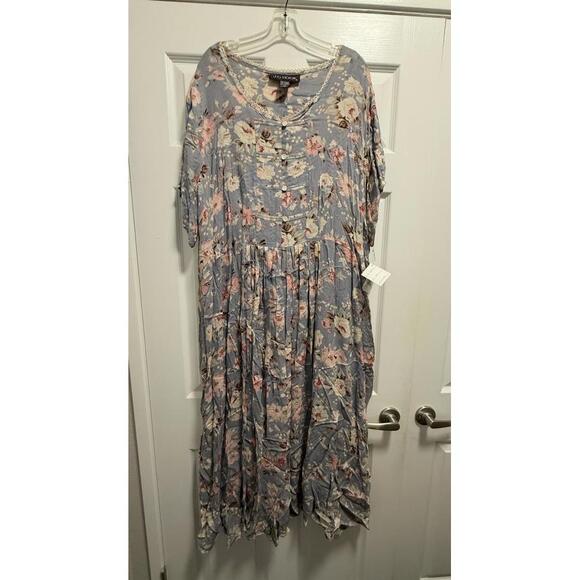 Vintage Dress Cottagecore Lavender J.G. Hook Maxi – 3XL - Picture 1 of 9
